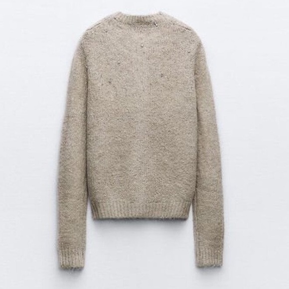 ZARA JEWEL BEADED KNIT CARDIGAN - Picture 8 of 9